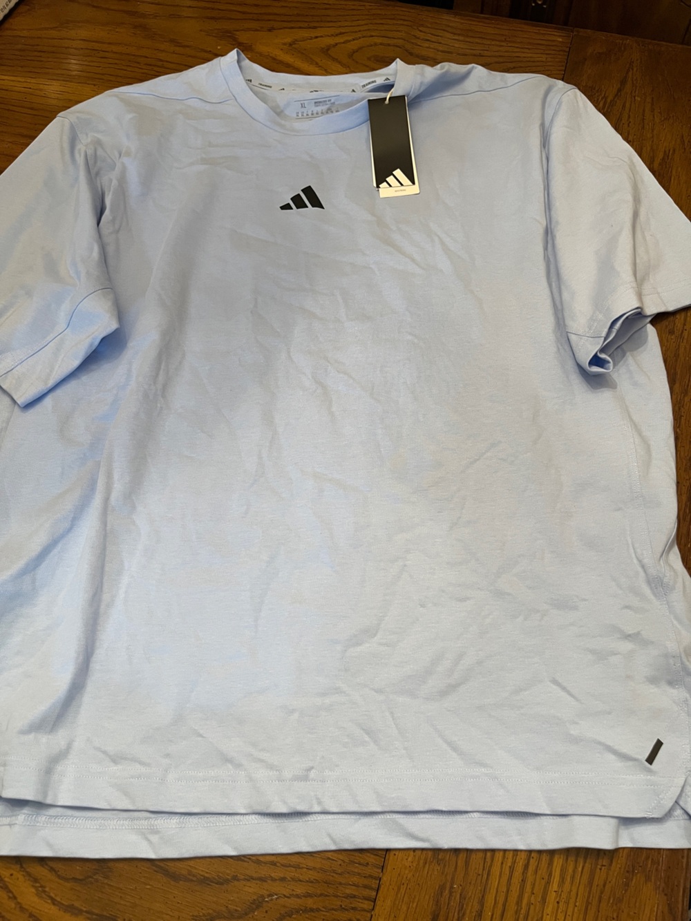 adidas Light Blue Men’s Oversized Crewneck Tee, size‎ XL, NWT